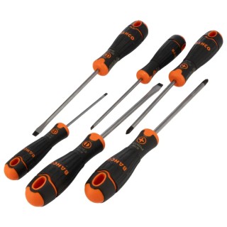 Bahco Phillips and Slotted Standard Screwdriver Set 6-Piece B219.006