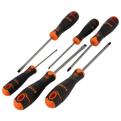 Bahco Phillips and Slotted Standard Screwdriver Set 6-Piece B219.006