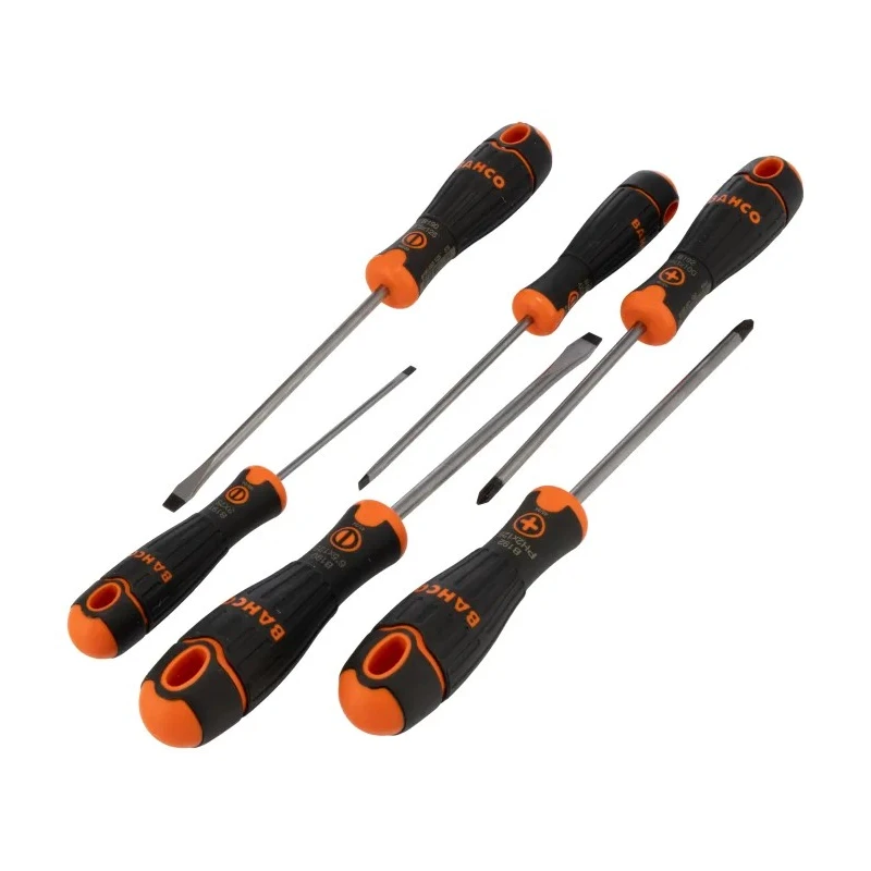 Bahco Phillips and Slotted Standard Screwdriver Set 6-Piece B219.006