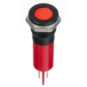 RS PRO Red Panel Mount Indicator 24V DC 20mA Solder Lug Termination IP67 Flush Bezel 124-6399