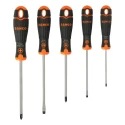 Bahco Pozidriv and Slotted Standard Screwdriver Set, 5-Piece, Model B219.015