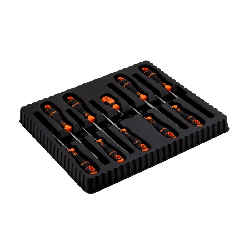 Bahco Phillips Pozidriv Slotted Square Standard Screwdriver Set 10-Piece B219.010