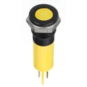 RS PRO Yellow Panel Mount Indicator 24V DC 20mA Solder Lug Termination IP67 Flush Bezel 124-6411