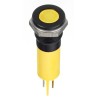 RS PRO Yellow Panel Mount Indicator 24V DC 20mA Solder Lug Termination IP67 Flush Bezel 124-6411