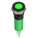 RS PRO Green Panel Mount Indicator, 24V DC, 20mA, Solder Lug Termination, IP67, Flush Bezel