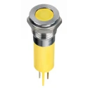 RS PRO Yellow Panel Mount Indicator 12V DC 20mA Solder Lug Termination IP67 Flush Bezel 124-6407