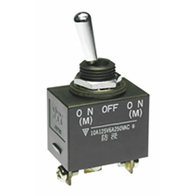NKK Switches Toggle Switch Panel Mount Momentary-Off-Momentary SPDT Screw Terminal 30 V dc 125 V ac WT18T