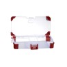 RS PRO 5 Cell Transparent Red Polypropylene Compartment Box 30 mm x 140 mm x 75 mm 124-6588