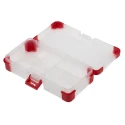 RS PRO 5 Cell Transparent Red Polypropylene Compartment Box 30 mm x 140 mm x 75 mm 124-6588