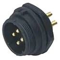 RS PRO Circular Connector 3 Contacts Front Mount Socket Male Threaded IP68 500V 10A Polyamide 66 124-6656