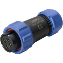 RS PRO Industrial Circular Connector 3 Contacts Cable Mount Plug Female IP68 500V 10A 124-6684
