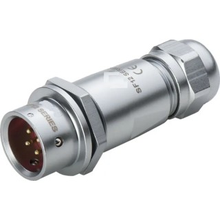 RS PRO Circular Connector 3 Contacts Cable M12 Socket Male IP67 250V 13A Solder Push Pull 124-6714