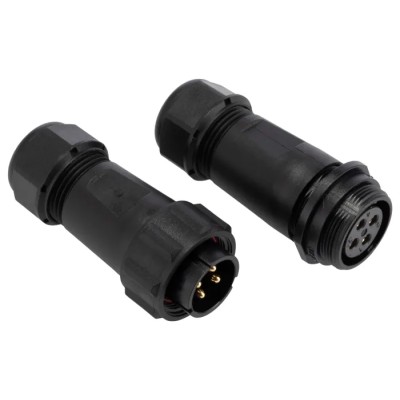 RS PRO Circular Connector, 4 Contacts, Cable Mount, Threaded, IP68, 10A, 500V, Polyamide 66 & Polycarbonate Housing IP68