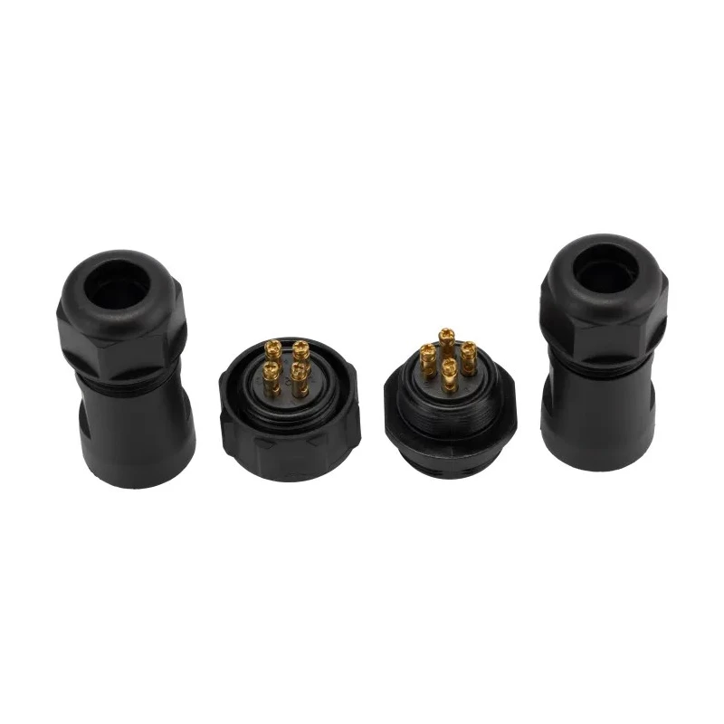 RS PRO Circular Connector, 4 Contacts, Cable Mount, Threaded, IP68, 10A, 500V, Polyamide 66 & Polycarbonate Housing IP68