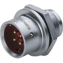 RS PRO Industrial Circular Connector Socket, 3 Contacts, Front Mount, Male, M12, IP67, 250V, 13A, Chrome Plated 124-6723