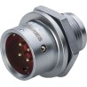 RS PRO Industrial Circular Connector Socket, 3 Contacts, Front Mount, Male, M12, IP67, 250V, 13A, Chrome Plated 124-6723