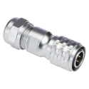 RS PRO Industrial Circular Connector 4 Contacts Cable Mount Plug Male 200V IP67 Chrome Plated Brass 124-6745