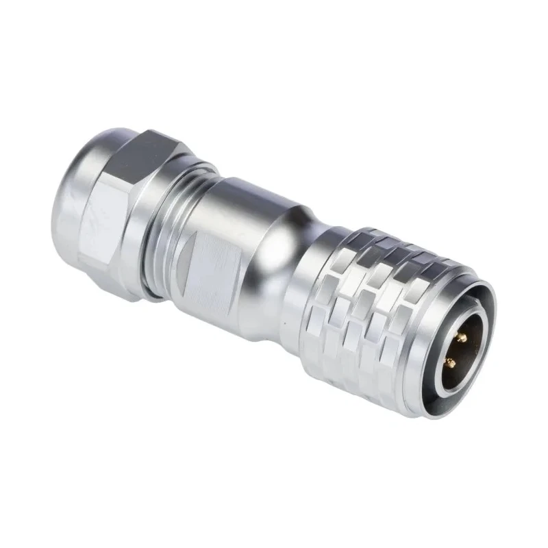 RS PRO Industrial Circular Connector 4 Contacts Cable Mount Plug Male 200V IP67 Chrome Plated Brass 124-6745