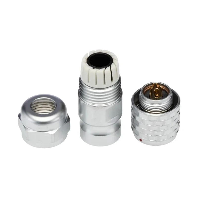 RS PRO Industrial Circular Connector 4 Contacts Cable Mount Plug Male 200V IP67 Chrome Plated Brass 124-6745