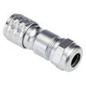 RS PRO Industrial Circular Connector 4 Contacts Cable Mount Plug Male 200V IP67 Chrome Plated Brass 124-6745