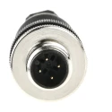 TE Connectivity Circular Connector Cable Mount Plug, Male, 4 Contacts, M12, 250V, 4A, IP67, T411 Series T4111001041-000