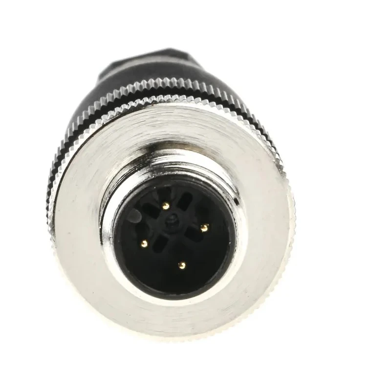 TE Connectivity Circular Connector Cable Mount Plug, Male, 4 Contacts, M12, 250V, 4A, IP67, T411 Series T4111001041-000