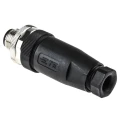 TE Connectivity Circular Connector Cable Mount Plug, Male, 4 Contacts, M12, 250V, 4A, IP67, T411 Series T4111001041-000