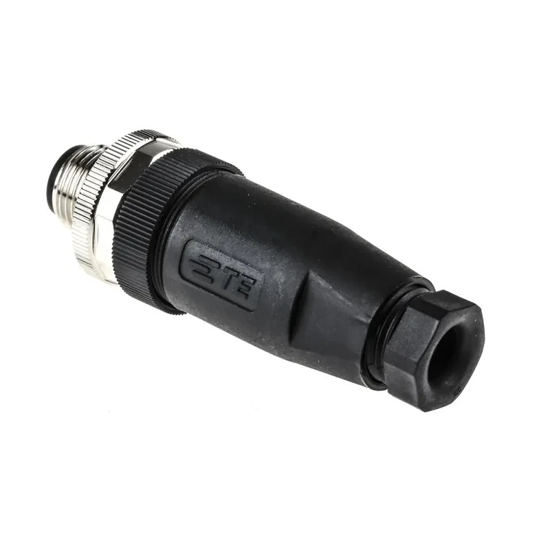 TE Connectivity Circular Connector Cable Mount Plug, Male, 4 Contacts, M12, 250V, 4A, IP67, T411 Series T4111001041-000