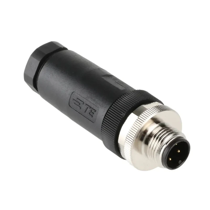 TE Connectivity Circular Connector, 4 Contacts, Cable Mount, M12 Size, Plug Male, IP67 Rating, Screw T4111002041-000