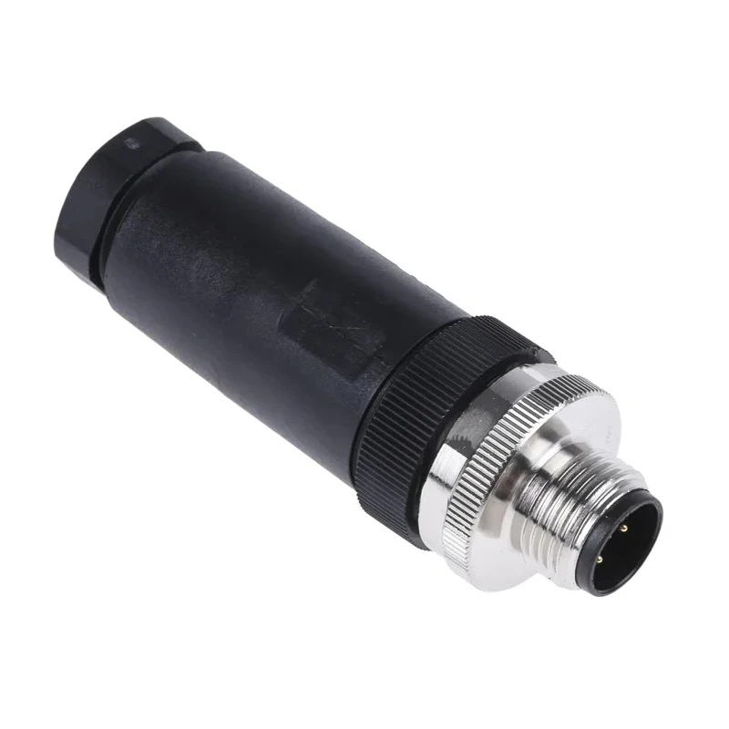 TE Connectivity Circular Connector 5 Contacts Cable M12 Plug Male IP67 Nylon Housing T4111002051-000