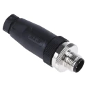 TE Connectivity Circular Connector Cable Mount, 5 Contacts, M12 Plug Male, IP67, Screw Termination, 125V T4111001051-000