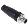TE Connectivity Circular Connector Cable Mount, 5 Contacts, M12 Plug Male, IP67, Screw Termination, 125V T4111001051-000
