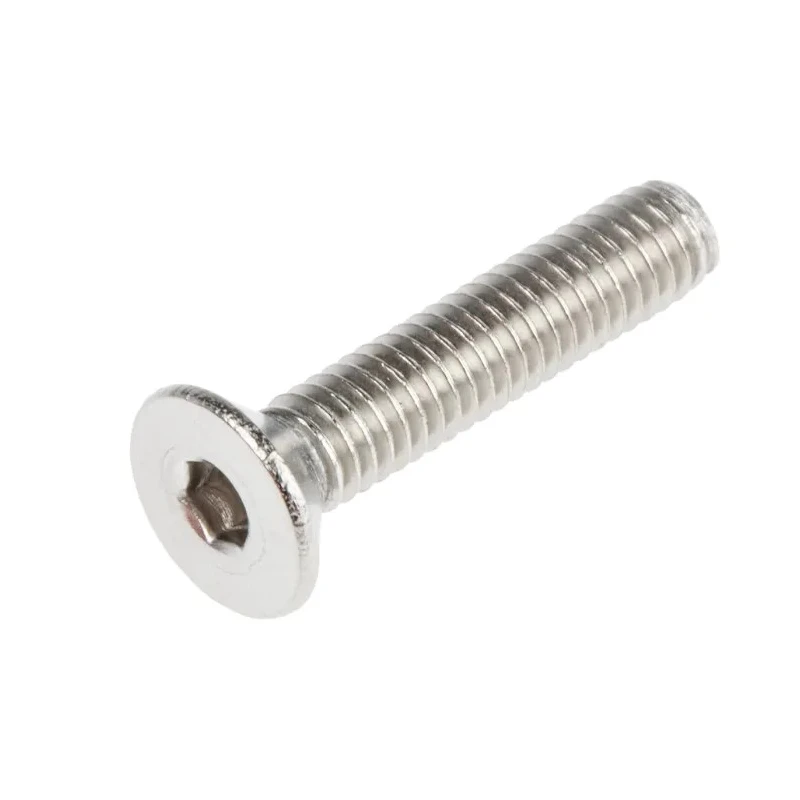 RS PRO Plain Stainless Steel Hex Socket Countersunk Screw M4 x 20 mm 124-7217