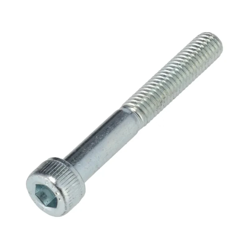 RS PRO Bright Zinc Steel Hex Socket Cap Screw, Hex Drive, M6 x 45 mm Threaded Fastener 124-7271
