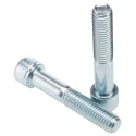 RS PRO Bright Zinc Steel Hex Socket Cap Screw, Hex Drive, Thread M12, Length 65mm 124-7298