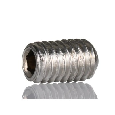 RS PRO Stainless Steel M6 x 10 mm Plain Cup Grub Screw DIN 7991 DIN 916 124-7394