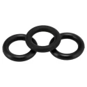 RS PRO Fluorocarbon Elastomer O-Ring, 9.19 mm Inside Diameter, 0.375 in Outside Diameter, Shore 70 Hardness, Model 129-050