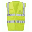Orbit International Yellow Zipper Hi Vis Vest Polyester XL EN ISO 20471 MILANESE 124-8185