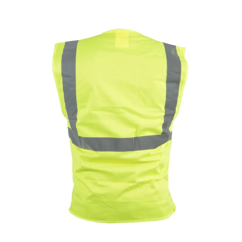 Orbit International Yellow Zipper Hi Vis Vest Polyester XL EN ISO 20471 MILANESE 124-8185