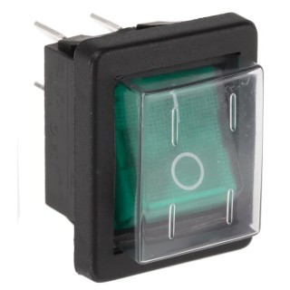 Arcolectric (Bulgin) Ltd Illuminated DPST On-Off Rocker Switch Panel 16A 250V AC C1353ALGNC