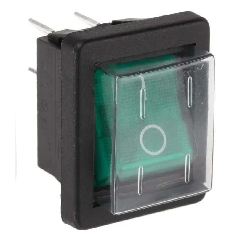 Arcolectric (Bulgin) Ltd Illuminated DPST On-Off Rocker Switch Panel 16A 250V AC C1353ALGNC