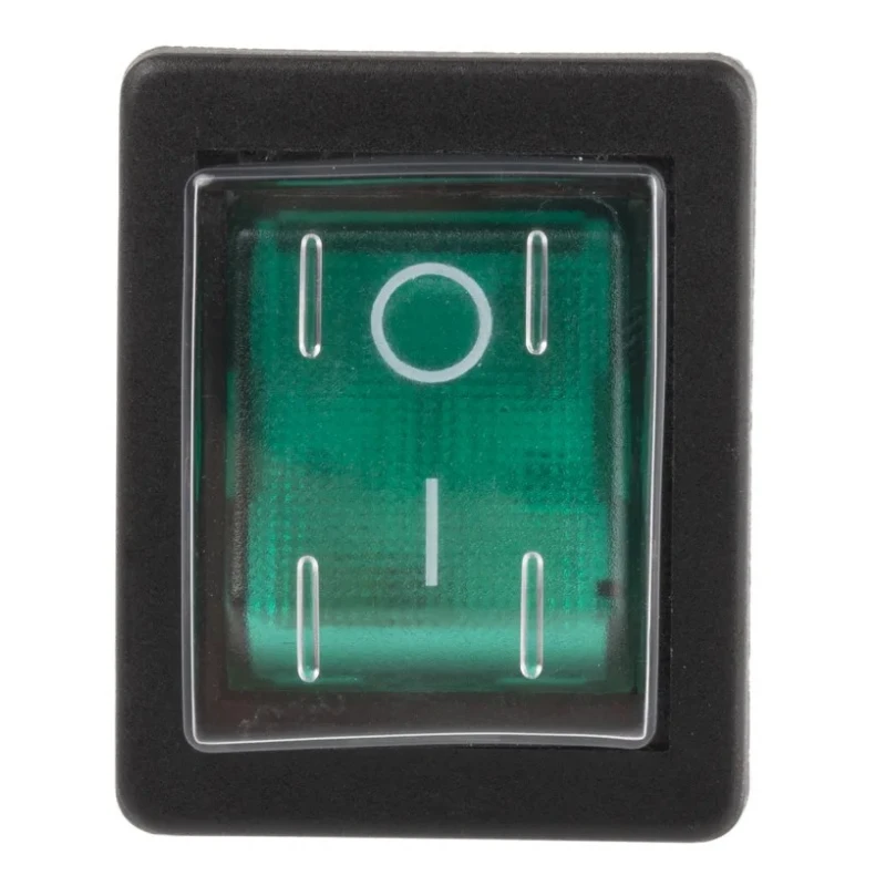 Arcolectric (Bulgin) Ltd Illuminated DPST On-Off Rocker Switch Panel 16A 250V AC C1353ALGNC