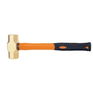 Bahco Aluminium Bronze Head Non-Sparking Sledge Hammer with Fibreglass Handle, 4.5 kg, 836 mm Overall Length NS502-4500-FB