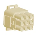 TE Connectivity Universal MATE-N-LOK Male Connector Housing 6.35 mm Pitch 9 Way 3 Row Straight 1-1863003-2