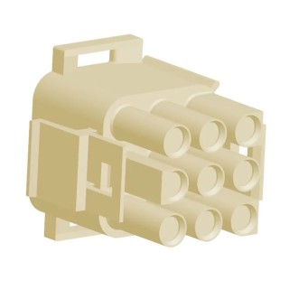 TE Connectivity Universal MATE-N-LOK Male Connector Housing 6.35 mm Pitch 9 Way 3 Row Straight 1-1863003-2