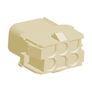 TE Connectivity Universal MATE-N-LOK Female Connector Housing, 6.35 mm Pitch, 6 Way, 2 Row Straight 2178773-1