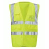 Orbit International Yellow Zipper Hi Vis Vest Polyester Unisex Size L 124-8184