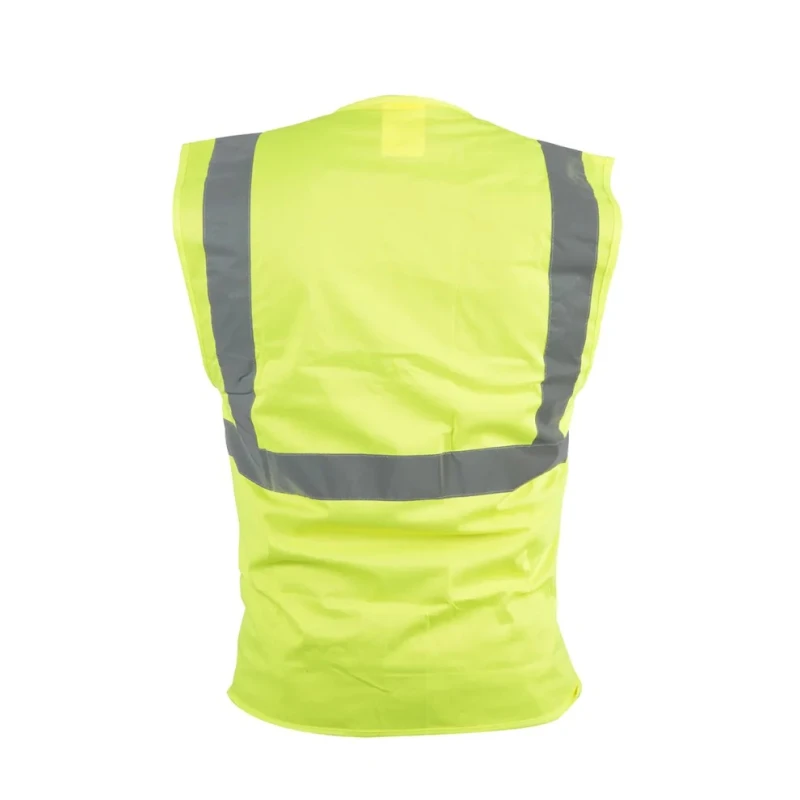 Orbit International Yellow Zipper Hi Vis Vest Polyester Unisex Size L 124-8184
