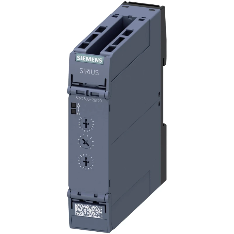 Siemens 3RP25 Series DIN Rail Multifunction Timer Relay 2-Contact DPDT 400-440V AC 0.05 s to 100 h 3RP2505-2BT20