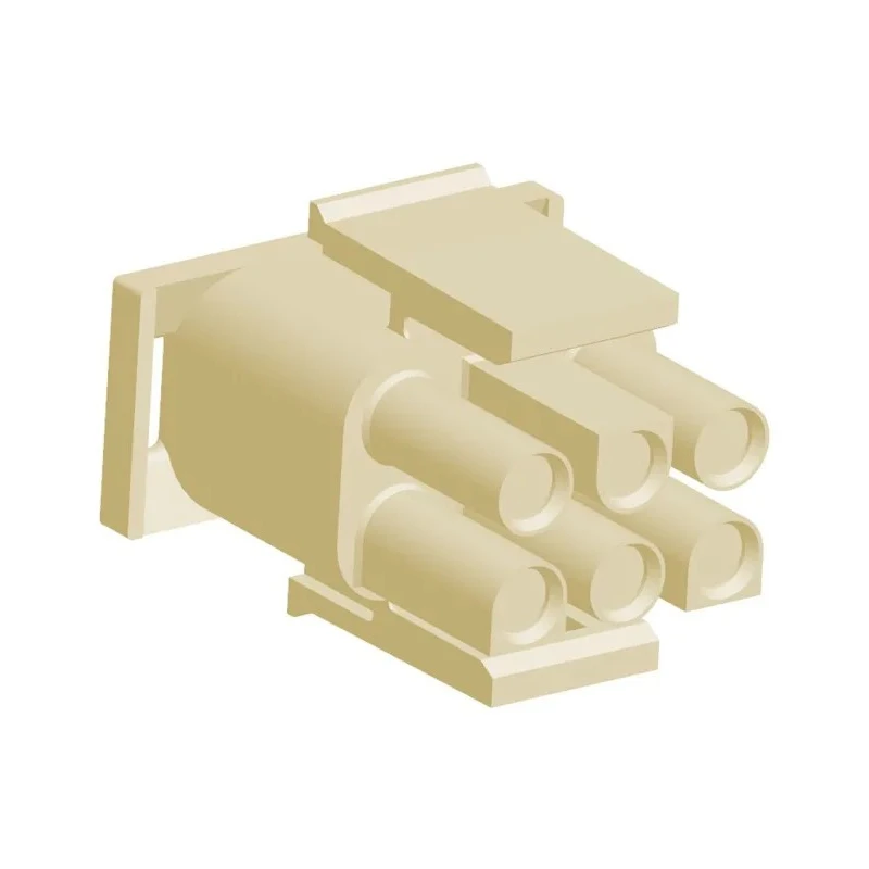 TE Connectivity Universal MATE-N-LOK Male Connector Housing 6.35 mm Pitch 6 Way 2 Row Straight 1-1644055-2